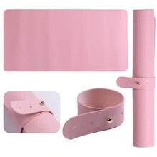 Tapete de escritorio de cuero para arte de uñas en rosa, blanco y beige, impermeable, resistente a manchas, duradero, plegable, adecuado para almohadilla de apoyo para brazos de uñas, almohadilla de cuidado de uñas, tapete de escritorio para uñas, toalla multiusos para belleza, tatuajes y cirugía dental, almohadilla impermeable para herramientas de uñas - Multicolor - Ver 16