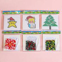 Christmas Perler Bead Set Puzzle Handmade Christmas Gift Ironing Beads Compatible DIY Pixel Art Material For Handmade Jewelry & 3D Craft Decoration - Multicolor - View 3