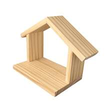 Casa casinha preto velho madeira maciça pinus umbanda candomblé suporte para imagens decoração altar congá artigos religiosos adorei as almas fé oratório - 1PC - Visão 3