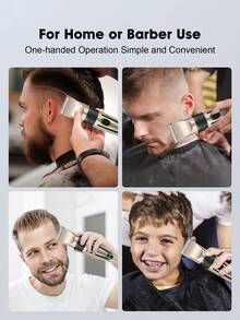 HIENA Wireless Electric Hair Clipper, USB Rechargeable, Trimmer With Battery Indicator, Adjustable Length, Complete Set, Pink And Gold - Gold - View 8