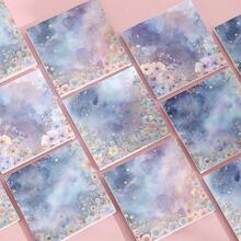 Starlight Floral Sticky Note Set, Vintage Memo Pad, Strong Adhesive, Reusable And Easy To Tear, Suitable For Planner, Office, School And Home Use, Large Capacity Vintage Stationery Gift - Multicolor - View 8