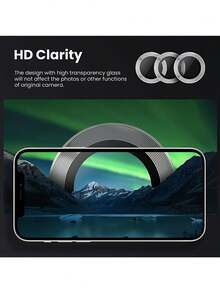 3pcs Silver 9H Metal Lens Tempered Glass Screen Protector Ultra-Thin High Definition Shockproof Scratch-Resistant Wear-Resistant Compatible With IPhone 17/16/15/14/13/12/11 All Series Pro Max/Pro/Plus/Air - Silver - View 5