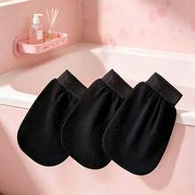Soft Pink Reusable Silicone Exfoliating Glove Double Face Design Daily Bath Skin Cleansing Tool - As Picture Show - View 5