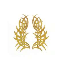 New Arrival Gold & Silver Floral Collar Applique – Garment Trim & Embroidery Motif Patch - Multicolor - View 13