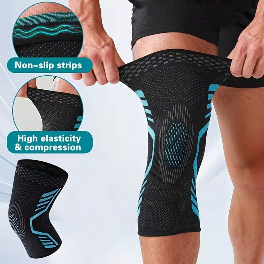 AA MASEDA 1pc High Elasticity Knee Support, Compression Wrap For Knee Joint Support, 3D Knitted Fabric - Breathable And Comfortable, Suitable For Men And Women Running, Basketball, Fitness, Exercise
