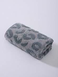 1pc/3pcs Set - Luxury Leopard Print Towel Set - Orange Jacquard Coral Fleece, Ultra Soft Plush Bath Towel, Ideal For Creating Bold Home Decor And Spa Atmosphere - Grey - View 11