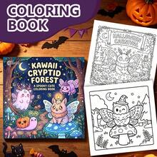 GDTME 2027 New Halloween Pattern Coloring Book, 1 Book 24 Pages 20cm*20cm, Glossy Cover 120g Thick Paper, Skeleton Pumpkin Ghost Halloween Pattern Line Art, Stress Relief Leisure Book, Perfect Halloween Gift For Adult Holiday Art Lovers - Halloween Pattern - View 14