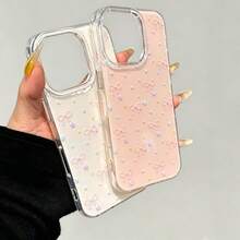 1PC Double Layer IMD Fresh Full Screen Bow & Colorful Star Phone Case, Compatible With Apple 17 Pro Max/17 Pro Max/16/15/14/13/12/11 - IMD Large Hole Minimalist Double Layer Shockproof Phone Case Protective Cover - Multicolor - View 4