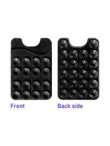 Silicone Double-Sided Suction Cup Card Holder Phone Back Sticker Card Slot Selfie Stand Portable Card Sleeve New Silicone Phone Suction Cup Card Holder Double-Sided Suction Multi-Function Phone Card Holder Coin Purse - Multicolor - View 17
