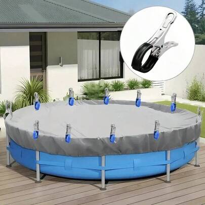 Swimming Pool Cover Clips, Strong Windproof Clips, Suitable For Swimming Pool, Drying Clothes, Quilts And Other Multi-Purpose Clips, Durable Windproof Fixing Device For Securing Swimming Pool Cover