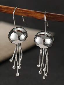 Unique Jellyfish Shaped Earrings, Fashionable Appearance, Stylish And Unique, Ideal Jewelry For Dating Occasions - Silver - View 8