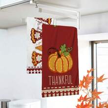 2/4/48pcs Autumn Series Pattern Printed Kitchen Towels - Ultra Soft, Highly Absorbent Polyester Dishcloths And Hand Towels, Perfect For Holiday Decor, Kitchen Decor, Party Decor - Multicolor - View 5