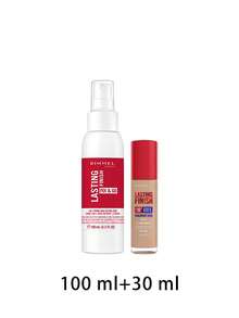 Rimmel 【組合組】Lasting Finish Fix & Go 定妝噴霧 100ml + Lasting Finish 35小時持妝粉底液 100象牙色 30ml - 持久妝效+100 象牙白 - 查看 2