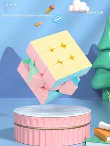 1個碳纖維 3x3 速度魔方玩具，順滑迷你經典 3x3 魔方，彩色專業競賽拼圖魔方，適合初學者，紓壓指尖玩具 - 彩色 - 查看 9