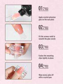TOMICCA 5/10/20pcs Of 6 Colors Nail Clips, Quick Construction Of Nail Shape Tips, Nail Clip Finger Extension Tool, Use For Quick Molding Glue, Crystal Extension Glue Fake Nail Mold Fixing Clip, DIY Nail Tool - Multicolor - View 6