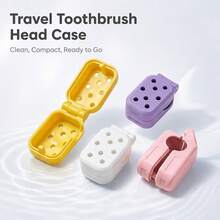 4pcs Electric Toothbrush Head Covers With Ventilation Holes To Ensure Air Circulation And Dryness, Reducing Odor. Creative And Fashionable Toothbrush Head Covers, Toothbrush Protective Sleeves. Lightweight And Practical, Suitable For Home And Travel - A - View 3