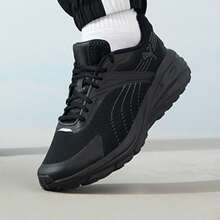 PUMA Hypnotic Lightweight Shock-Absorbing Non-Slip Durable Comfortable Versatile Mesh Low-Top Lifestyle Casual Shoes Unisex - Black - View 6