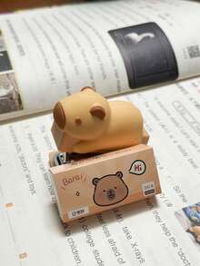 Mini Stapler With 400pcs 24/6 Staples Set, Cartoon Capybara Bear Rabbit Duck Portable Stapler For Office Binding, School Supplies, First Day Of School - one-size - View 4