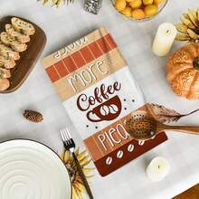 2/4/48pcs Autumn Series Cat Coffee Pattern Printed Kitchen Towels - Ultra Soft, Highly Absorbent Polyester Dish & Hand Towels, Perfect For Holiday Decor, Kitchen Decor, Party Decor. - Multicolor - View 11