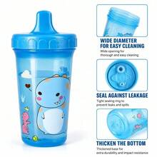 1PC 300ml/10oz Duck Spout Sippy Cup, Cute Animal Pattern/Colorful Gradient Water Bottle, Portable Cup, Anti-Drop Anti-Leak PP Water Cup, Suitable For Daily Use - Multicolor - View 6