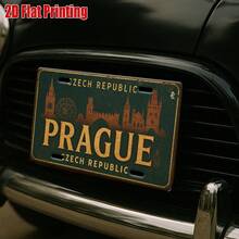 1pc Prague Gothic Cityscape Metal Sign | 2D Flat Print. For Decoration Only, Wall Hanging, Perfect For Cafes, Attic Studios, Reading Rooms, Poetry Bars, Gift For Romantics And Writers, (Random Style) - A - View 7
