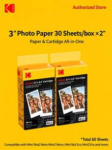 Kodak Instant Film 2-Inch/3-Inch Photo Printer Film, Integrated Ribbon, Creative DIY Photo Paper, Scrapbook Decoration, Birthday Gift For Friends - View 12
