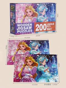 200pcs Kids Educational Wooden Puzzles, Multi-Theme, Logic Training Toys, Fun Learning Activity - Multicolor - View 10