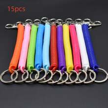 20PCS/15PCS/10pcs/5PCS/2pcs/1pc Gantungan Kunci Pegas Warna-warni Tali Ponsel Anti-Hilang Pegas EVA Tali yang Dapat Ditarik, Tali Anti-Hilang, Tali Ponsel untuk Tas - MultiWarna - View 17