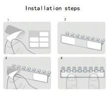 9pcs 8-Hook Clear Acrylic Wall-Mounted Jewelry Storage Rack - With Hole Hook Design, Necklace Bracelet Earring Ring Multi-Function Storage Organizer, Space-Saving Hanging Organizer, Sturdy And Durable Essential For Small Spaces, Perfect Home Decor Gift (Suitable For Living Room, Bedroom, Bathroom) - Multicolor - View 7