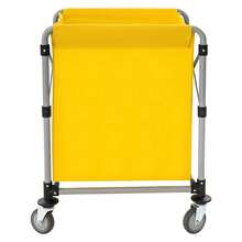 YUNRUX Laundry Basket With Wheels, Compact Rolling Laundry Cart, Laundry Trolley - Yellow - View 4