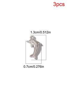 3pcs Stainless Steel PVD Plated Marine Life Pendants Dolphin Crab Starfish Shell Charms Pendant For DIY Jewelry Making Accessories - Pendant - View 15