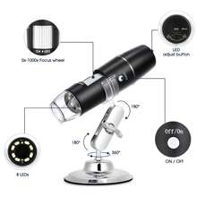 W05A Portable WiFi Digital Microscope 1000x – Industrial Microscope Camera With HD Lens, Wireless Handheld Magnifier For PCB, Coin, Jewelry, Skin, Solder Inspection And Repair, Compatible With IPhone, Android, PC, Adjustable LED Light - Black - View 3