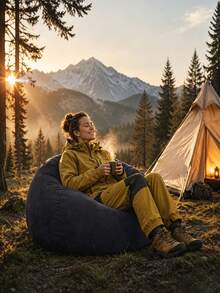 Solid Color Soft Inflatable Bean Bag Sofa, Foldable Portable Comfortable Leisure Lounge Chair, Suitable For Adults And Families, Indoor Outdoor Camping Summer Use - Multiple Styles - View 7
