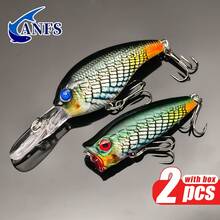 ANFS 2pcs Fishing Lure, Realistic Design Artificial Baits With Vibrant Patterns For Freshwater Saltwater Fishing - Multicolor - View 7