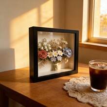 1/2/3pcs 6.57 Inch Square Deep Display Box, Black 3D Showcase Box With Transparent Acrylic Panel, Freestanding Or Wall-Mounted, Suitable For Crafts, Photos Etc, Items Not Included - Hollow Display Frame - View 2