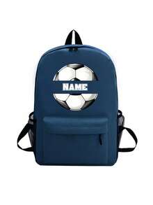 This Spacious And Lightweight Soccer Print Backpack Is Perfect For School, Work, And Leisure. It Features Adjustable Shoulder Straps And... - Multicolor - View 12