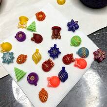 1pc 24-Cavity Mini Christmas Decoration Silicone Mold - Includes Mini Snowflake, Pine Cone, Christmas Tree, Bell And Ball Styles, Suitable For DIY Aromatherapy Candles, Handmade Soap, Epoxy Resin, Plaster Diffuser Stones And Christmas Winter Home Decor Crafts - White - View 10