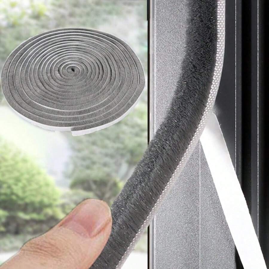 10m Self-Adhesive Sealing Tape, Used For Door Frame And Sliding Window Frame Sealing, Sound-Insulating Material, Dust-Proof And Wind-Proof, Wear-Resistant, Suitable For Home Decor, Can Fill Sliding Door And Window Gaps - A - View 1