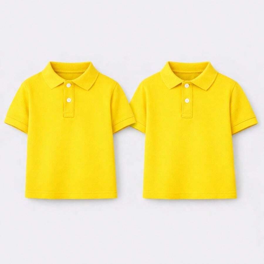 Young Boys Polo Shirts - Yellow - View 1