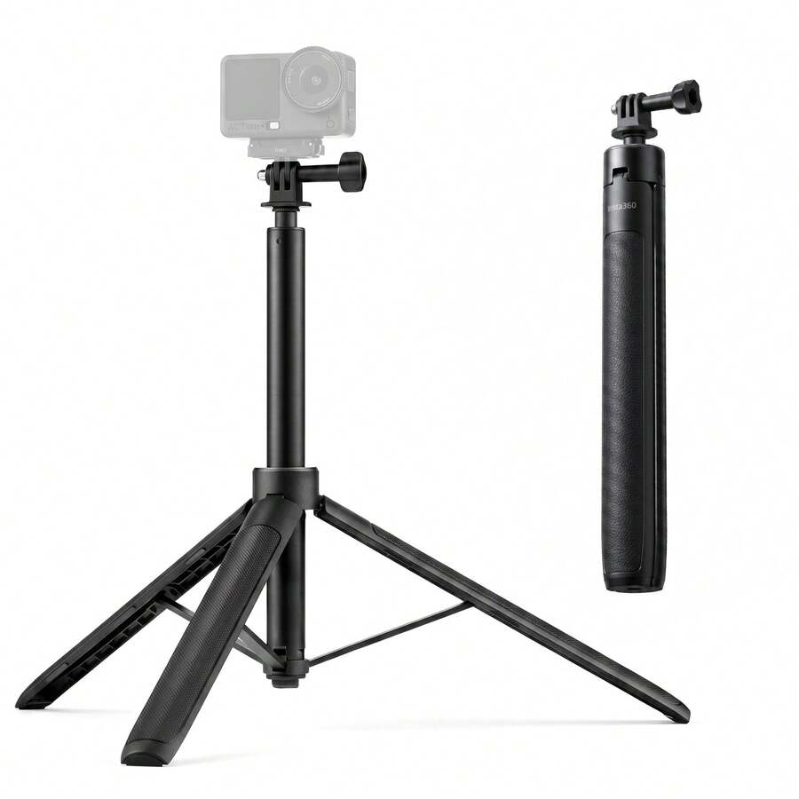 Ambitful UT07 Extendable Tripod Selfie Stick, Dual Interface Portable Mini Tripod Stand, Suitable For Action Cameras, Insta 360 Cameras, Aluminum Alloy Handheld Travel Monopod - View 1