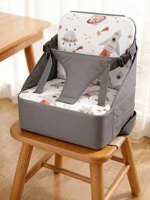 1pc Baby High Chair Cushion, Soft Non-Slip Cartoon Print Foldable Lightweight Portable - Soft Support, Removable Washable Dining Chair Pad, Ideal Gift For Baby - Raised Dining Chair Seat Cushion - View 11