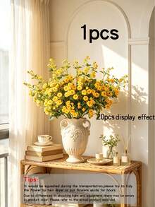 1/2/3pcs 27.6in Artificial Rose Flowers, Suitable For DIY Flower Wall, Scene Decoration, Living Room Bedroom Vase Arrangement, Wedding, Party Decor, Tabletop Centerpiece. Suitable For Autumn/Winter Seasons, Can Be Used For Room Decor, Home Decor - Yellow - View 11