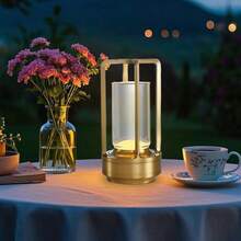 1pc Modern Geometric Crystal Table Lamp | Touch Control, 3-Color Dimming Function, Portable Handheld Lamp, Soft Light High Brightness LED Night Light, Suitable For Home And Office Decoration, Night Light Use - Geometric Crystal Night Light - View 5