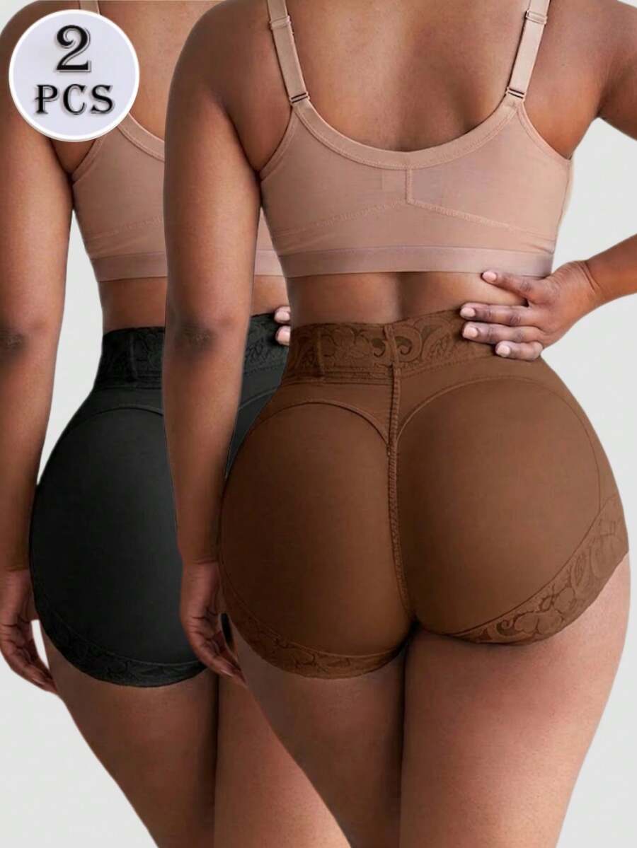 2 PCS Women's Tummy Control Body Shaper Briefs, Shapewear Bottoms,Firm Waist And Lift Buttocks, Suitable For Various Occasions - Multicolor - View 1