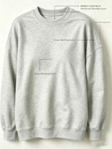 Women's If Crabby Please Return To The Beach Salty Graphic Long Sleeve Tops ,Ouble-Sided Print Oversized Casual Fall Outfit For Women Gray Sweat Shirt - 灰色 - 查看 5