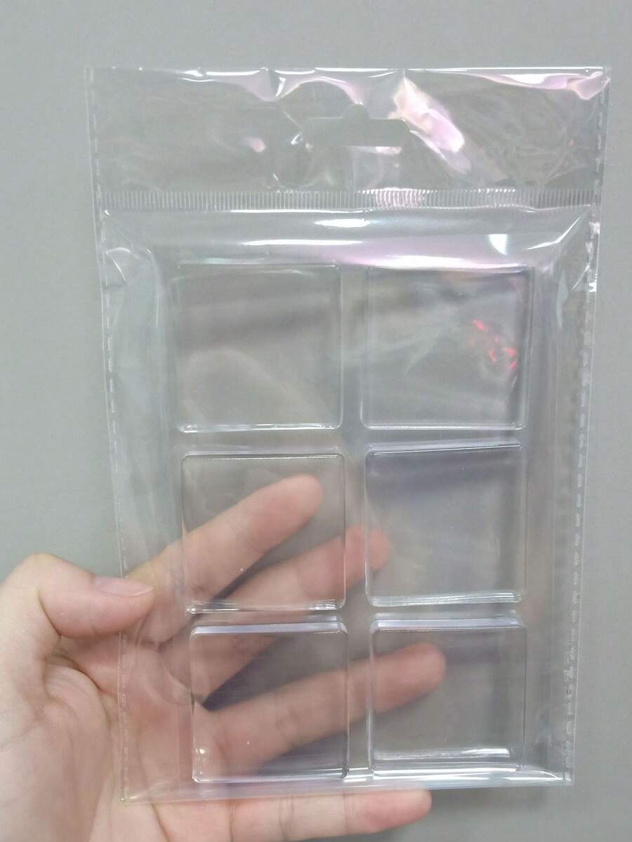 4件/6件透明矽膠減震墊，防滑耐熱，適用於洗衣機等多種設備，降噪易安裝，方形透明隱形防撞墊