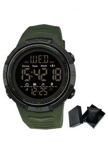 SANDA. SANDA Single Display Digital Watch For Men, Fashion Student Wristwatch With Luminous & Waterproof Function - one-size - View 16