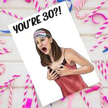 1 pièce - Carte d'anniversaire avec enveloppe pour elle, 30e anniversaire - Carte d'anniversaire pour 30 ans, cadeau d'anniversaire idéal pour n'importe qui - A - Voir 1