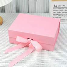 1pc White Gift Box, Size 9"X6.7"X2.8", Reusable, With Lid, Magnetic Closure, Rectangular Foldable, Suitable For Proposal Box, Wedding, Christmas, Halloween, Birthday Gift Packaging - Multicolor - View 7