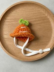 1pc Cartoon Knitted Mini Hat, Multiple Cartoon Yarn Hats, Handmade Knitted Pet Hat - Multicolor - View 6